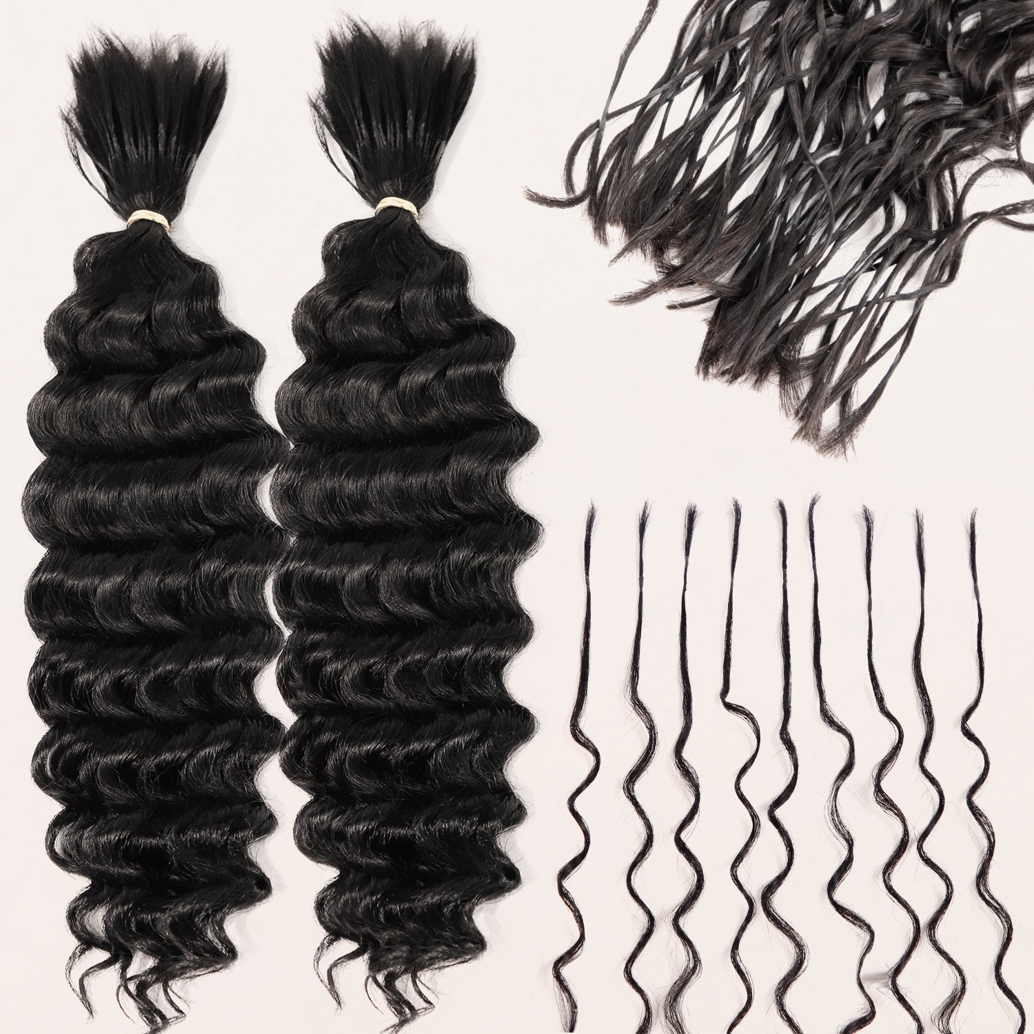 Pre-Divided Deep Wave Human Hair