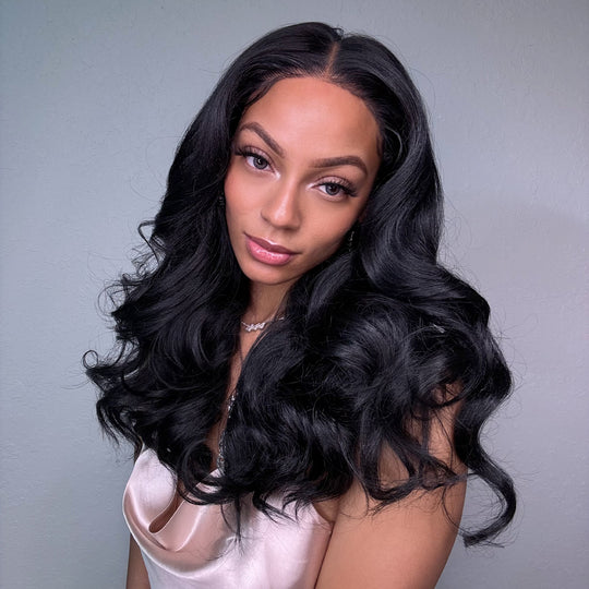 BLL 13x6 HD Synthetic Lace Front Wigs Body Wave For Black Women Natural Hairline Pre Plucked Lace Wig