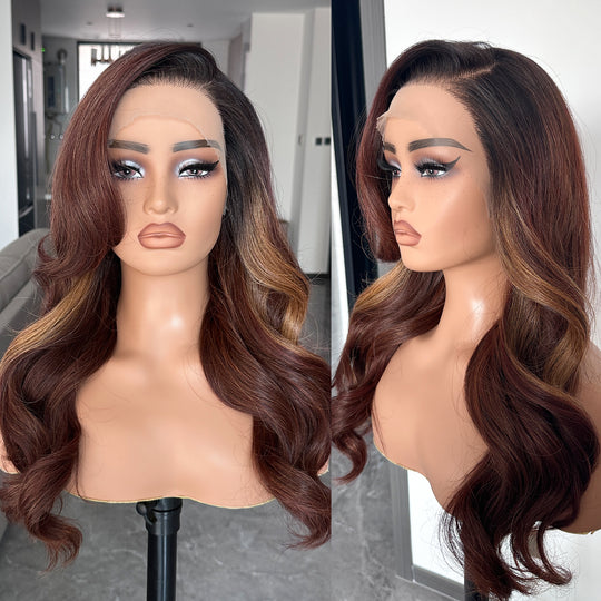 BLL 13x6 HD Synthetic Lace Front Wigs Body Wave For Black Women Natural Hairline Pre Plucked Lace Wig