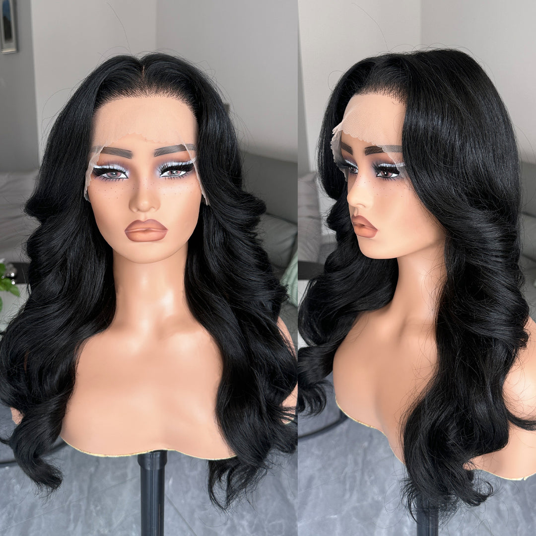 BLL 13x6 HD Synthetic Lace Front Wigs Body Wave For Black Women Natural Hairline Pre Plucked Lace Wig