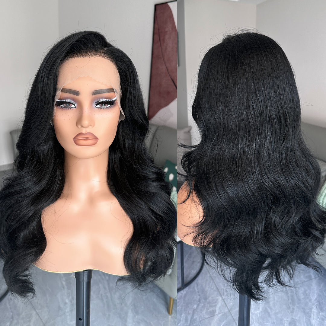 BLL 13x6 HD Synthetic Lace Front Wigs Body Wave For Black Women Natural Hairline Pre Plucked Lace Wig