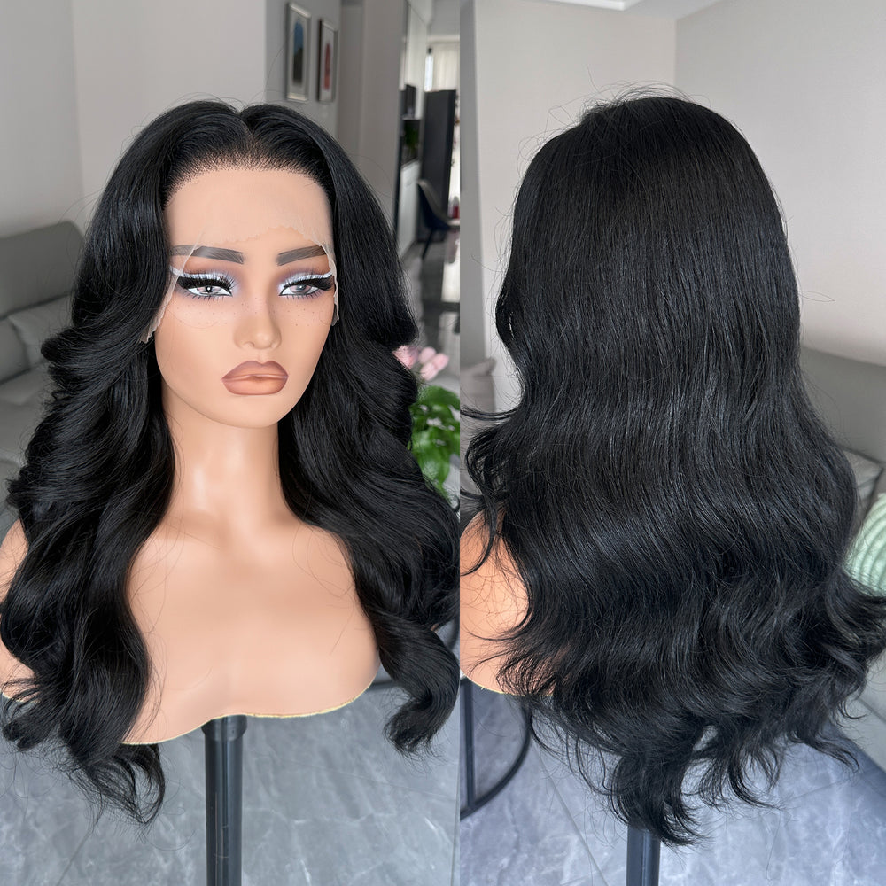 BLL 13x6 HD Synthetic Lace Front Wigs Body Wave For Black Women Natural Hairline Pre Plucked Lace Wig