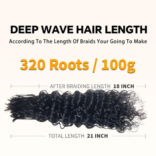 BLL Pre-Divided Deep Wave Human Braiding Hair for Boho Braids