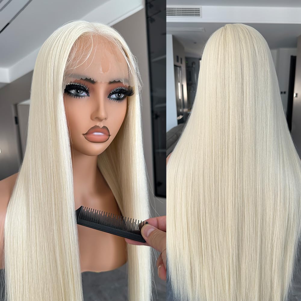 30 Inch Honey Blonde HD Lace Front Wig Pre Plucked Ready to Wear Glueless 13x5x1 Highlight Synthetic Lace Front Wig for Women