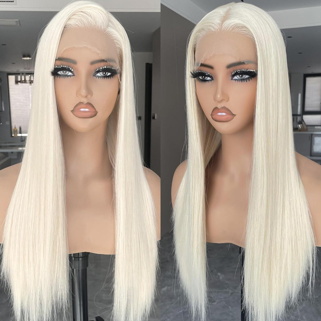 Synthetic Lace Front Wig, 13x4 Hd Lace Wigs Pre Plucked Long Straight Glueless Natural Black Wigs For Black Women 26inch Ready to Wear Wigs With Baby Hair