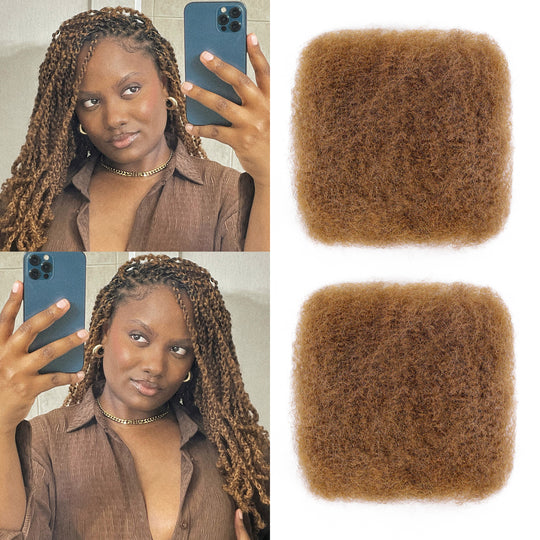 BLL Afro Kinkys Bulk Human Hair-100% Human Hair for Mini Twist Braiding Dreadlock Loc Extensions Afro Kinky Curly Bulk Human Hair